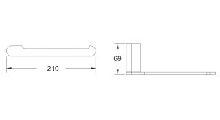 Полотенцедержатель Rose RG1706H чёрный